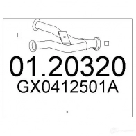 Выхлопная труба глушителя MTS 8033464010089 1695134 EHZ6S JJ 0120320