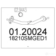 Выхлопная труба глушителя MTS Honda Civic 8 (FD, FA, FN, FK) 2005 – 2011 E EGSJUE 8033464897888 0120024