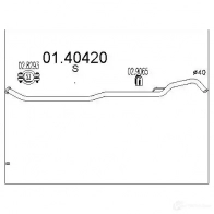 Выхлопная труба глушителя MTS Renault Twingo 1 (C06) 1993 – 2007 0140420 K 3KWRPO 8033464013332