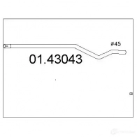 Выхлопная труба глушителя MTS 8033464457143 Opel Combo (C) 2 2001 – 2011 XMQ OU 0143043