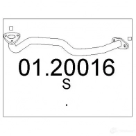 Выхлопная труба глушителя MTS 8033464009762 Opel Vectra (B) 2 1995 – 2002 0120016 RTWZT 7