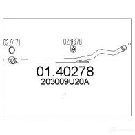 Выхлопная труба глушителя MTS ORL A0PB Nissan Note (E11) 1 2005 – 2012 0140278 8033464898250