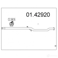 Выхлопная труба глушителя MTS Citroen C5 8033464230968 0142920 QNA 5N