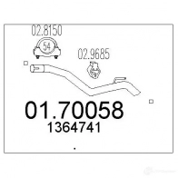 Выхлопная труба глушителя MTS 0170058 8033464449032 XE EVC Ford Focus 2 Универсал 2.0 145 л.с. 2004 – 2012