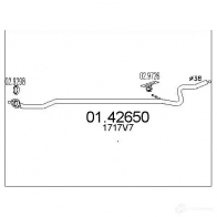 Выхлопная труба глушителя MTS 8033464015237 I0WZ E 1695813 0142650