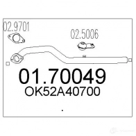 Выхлопная труба глушителя MTS Kia Carnival 0170049 8033464448325 0NV CM