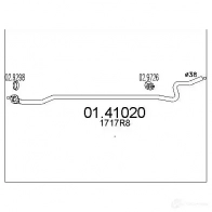 Выхлопная труба глушителя MTS 8033464013875 5Q OZT 1695685 0141020