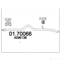 Выхлопная труба глушителя MTS 0170066 8033464449476 ZC ARR Ford Transit 6 (FA) Фургон 2.0 DI (FAE. FAF. FAG) 75 л.с. 2000 – 2006