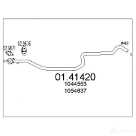 Выхлопная труба глушителя MTS 8033464014278 1695719 0141420 2D4 N3