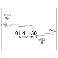 Выхлопная труба глушителя MTS 8033464013981 0141130 1695694 H3V5UZ X
