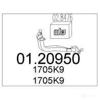 Выхлопная труба глушителя MTS Citroen Saxo 1 (S0, S1) Хэтчбек 1.6 120 л.с. 1996 – 2004 0120950 8033464010645 H 7O7S0