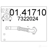 Выхлопная труба глушителя MTS Ford Scorpio 0141710 8033464014391 6LBF T
