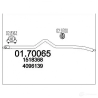 Выхлопная труба глушителя MTS SYW W3B 8033464449469 0170065 Ford Transit 6 (FD) Автобус 2.0 DI (FE. FF. FG) 100 л.с. 2000 – 2006