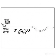Выхлопная труба глушителя MTS 0142400 Peugeot 307 1 (3AC, PF2) Хэтчбек 1.4 HDi 68 л.с. 2001 – 2025 8033464014988 7 Q5K90P
