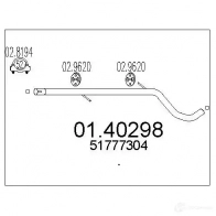 Выхлопная труба глушителя MTS 8033464914127 0140298 30T BS20 Fiat Panda (169) 2 Хэтчбек 1.3 D Multijet (169AxG1A. 169AxD1A) 75 л.с. 2006 – 2013