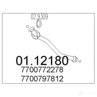 Выхлопная труба глушителя MTS 0112180 1694354 J 7Q0VD 8033464002985