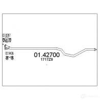 Выхлопная труба глушителя MTS 9MID MRY 8033464015282 0142700 Peugeot 307 1 (3E, PF2) Универсал Break 1.6 HDi 90 л.с. 2005 – 2008