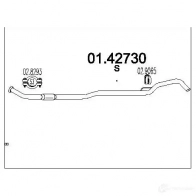 Выхлопная труба глушителя MTS U B1X7BS 8033464015312 0142730 Renault Twingo 1 (C06) 1993 – 2007