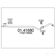 Выхлопная труба глушителя MTS 6L 68A 8033464014360 0141680 1695728