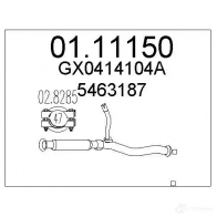 Выхлопная труба глушителя MTS 8033464001957 1694262 53UE MPS 0111150