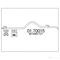 Выхлопная труба глушителя MTS A OYOP 0170015 Mercedes Sprinter (903) 1 Фургон 2.3 314 143 л.с. 1995 – 2006 8033464038861