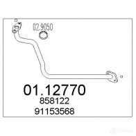 Выхлопная труба глушителя MTS 0112770 8033464003401 Opel Frontera (A) 1 Кроссовер 2.5 TDS 115 л.с. 1996 – 1998 V170 WT