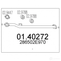 Выхлопная труба глушителя MTS Hyundai Tucson (JM) 1 Кроссовер 2.0 CRDi 113 л.с. 2004 – 2010 0140272 5K 7YE 8033464898021