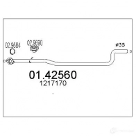 Выхлопная труба глушителя MTS 8033464015145 0142560 A S1A5 Ford KA