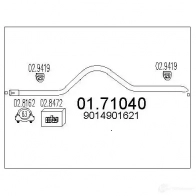 Выхлопная труба глушителя MTS 8033464039882 0171040 Mercedes Sprinter (903) 1 Фургон 2.3 314 143 л.с. 1995 – 2006 CSE QW