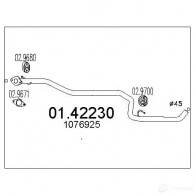 Выхлопная труба глушителя MTS 8033464014810 0142230 1695772 UY6NT QH