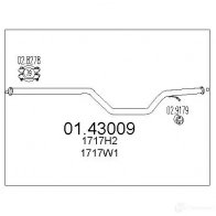 Выхлопная труба глушителя MTS 8033464309572 1695855 D UDCEP 0143009