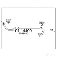 Выхлопная труба глушителя MTS 8033464004958 IGJAU FP 1694536 0114400
