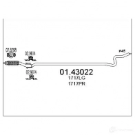 Выхлопная труба глушителя MTS 0143022 M 8D28 8033464434762 Citroen C3 1 (FC, PF1) Хэтчбек 1.6 16V HDi 109 л.с. 2005 – 2024