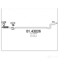 Выхлопная труба глушителя MTS N33 EZ 0143026 8033464446536 Citroen C2 1 (JM, PF1) 2003 – 2009