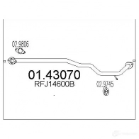 Выхлопная труба глушителя MTS 0143070 Mazda 5 (CR) 2 2005 – 2010 8033464481780 ZA6SLY 7