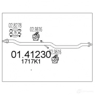Выхлопная труба глушителя MTS Citroen C5 1 (DC, DE, PF3) 2001 – 2004 8033464014087 0141230 ON 7VWD7