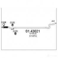 Выхлопная труба глушителя MTS J ANRD 0143021 Citroen C3 1 (FC, PF1) Хэтчбек 1.4 HDi 75 л.с. 2005 – 2025 8033464434755