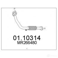 Выхлопная труба глушителя MTS 0110314 8033464931674 H 8OD0K Mitsubishi Pajero