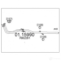 Выхлопная труба глушителя MTS 1694681 FWM D7DC 0115990 8033464006495