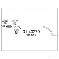 Выхлопная труба глушителя MTS Opel Corsa (D) 4 Хэтчбек 1.2 (L08. L68) 69 л.с. 2009 – 2014 IM7J X 0140279 8033464898380