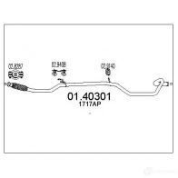 Выхлопная труба глушителя MTS 8033464914516 UC1LH 5F Peugeot 206 1 (2EK) Универсал 1.6 HDi 110 109 л.с. 2004 – 2024 0140301