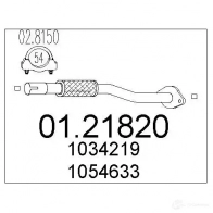 Выхлопная труба глушителя MTS 8033464011482 Ford Fiesta 4 (DX, JA, JB) Хэтчбек 1.3 i 60 л.с. 1995 – 2002 0121820 OQ 98FNP