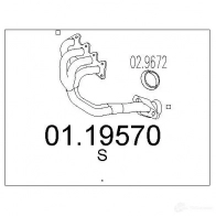 Выхлопная труба глушителя MTS Ford Escort 7 (FA) 1995 – 2001 8033464009342 T 2SJR4 0119570