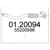 Выхлопная труба глушителя MTS 8033464914011 0120094 Fiat Doblo (223) 1 Фургон 1.3 JTD 16V Multijet 84 л.с. 2006 – 2025 WIX 4Y