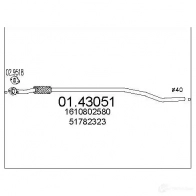 Выхлопная труба глушителя MTS 8033464458034 QVFT B Fiat Grande Punto (199) 1 Хэтчбек 1.2 65 л.с. 2005 – 2025 0143051