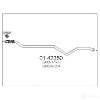 Выхлопная труба глушителя MTS Z 7AP91 Renault Laguna (BG) 2 Хэтчбек 1.9 dCi 107 л.с. 2001 – 2007 0142350 8033464014933