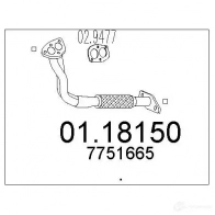 Выхлопная труба глушителя MTS 0118150 6 62N1QO 8033464008246 1694849