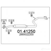 Выхлопная труба глушителя MTS 0141250 8033464014100 72E UG Hyundai Accent (X3) 1 Седан 1.3 60 л.с. 1994 – 2000