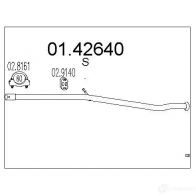 Выхлопная труба глушителя MTS 8033464015220 0142640 Peugeot 206 1 (2AC) Хэтчбек 1.6 HDi 110 109 л.с. 2004 – 2025 L 98JWGH