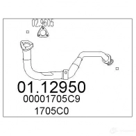 Выхлопная труба глушителя MTS 0112950 Peugeot Partner 1 (M59) 1996 – 2008 8033464003579 ZVB 5O6